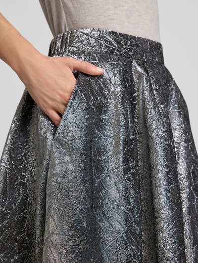 miss goodlife Spódnica midi z fakturowanym wzorem i elastycznym pasem Antracytowy 3