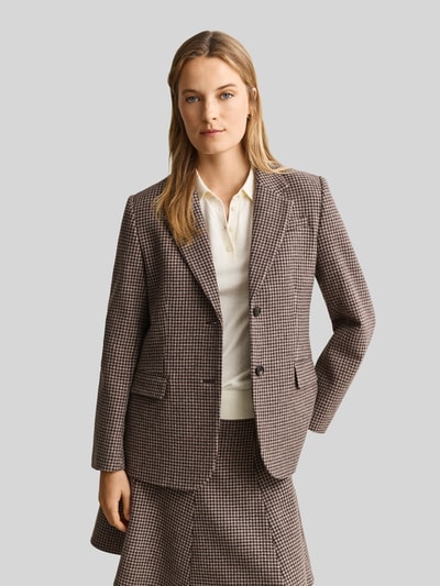 GANT Regular Fit Kurzblazer aus reiner Wolle Taupe 4