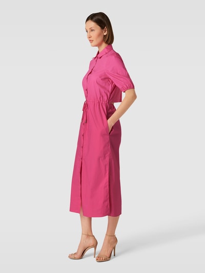 Patrizia Pepe Hemdblusenkleid mit durchgehender Knopfleiste Modell 'ABITO' Pink 1