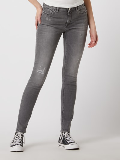 Replay Skinny Fit High Waist Jeans mit Stretch-Anteil Modell 'Luzien' Dunkelgrau 4