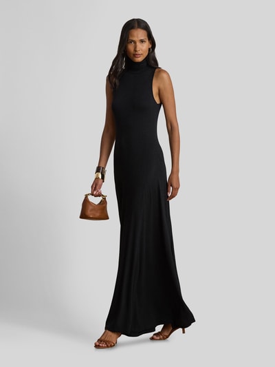 Lauren Ralph Lauren Nauwsluitende avondjurk met hoge kraag BLACK - 1