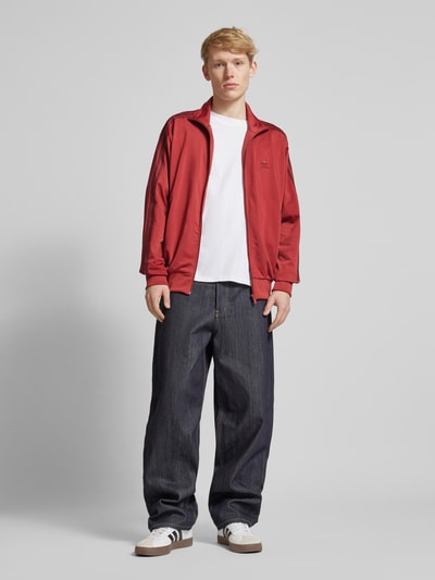 adidas Originals Sweatjacke mit Stehkragen Dunkelrot 1