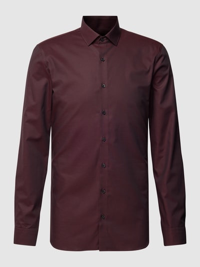 OLYMP No. Six Super Slim Business-Hemd mit Kentkragen Modell Bordeaux Rot 2