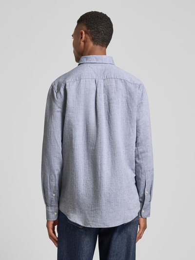 Tommy Hilfiger Regular Fit Freizeithemd aus Baumwoll-Leinen-Mix  Marine 5