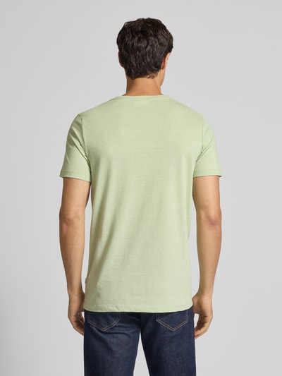 Lindbergh T-shirt met labelprint Lindegroen - 5