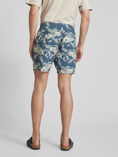 SELECTED HOMME Loose Fit Shorts mit Allover-Muster Modell 'AIR' Marine 5