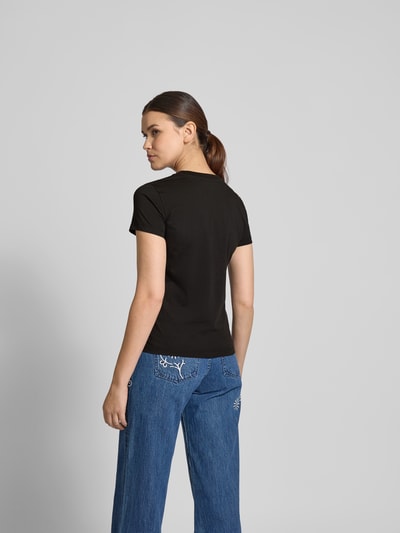 Kenzo T-Shirt mit Label-Print Black 5