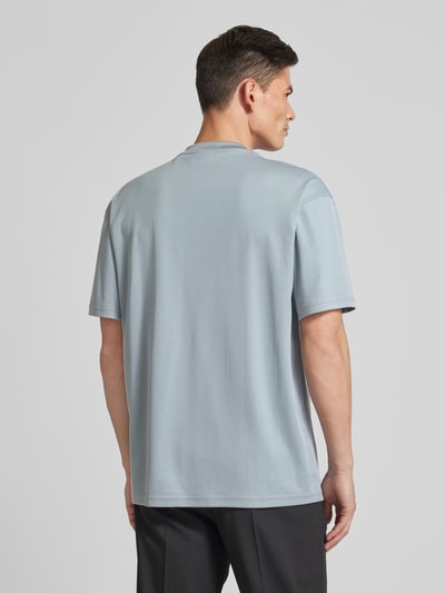 HUGO T-shirt met labelprint, model 'Dechilo' Middengrijs - 5