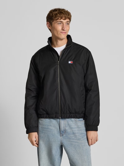 Tommy Jeans Regular fit bomberjack met opstaande kraag Zwart - 4