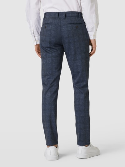 MCNEAL Slim fit broek met glencheck-motief Marineblauw - 5