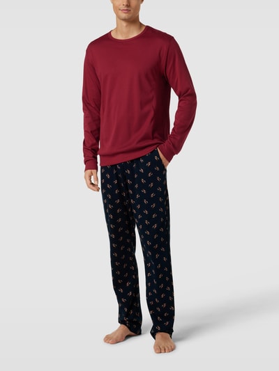 Calida Sweatpants met all-over motief Donkerblauw - 1