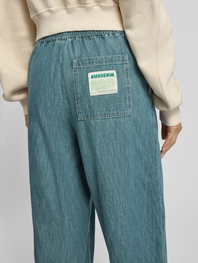 American Vintage Wide leg jeans met elastische band, model 'YDOPARK' Blauw - 3