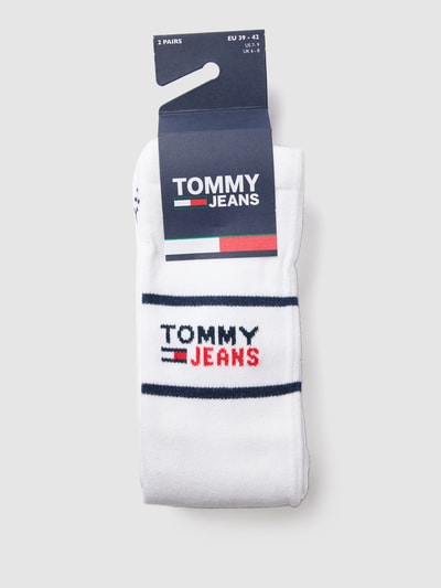 Tommy Jeans Skarpety z napisem z logo Biały 3