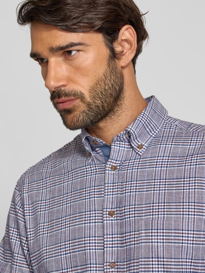 Christian Berg Men Vrijetijdsoverhemd met knoopsluiting Marineblauw - 3