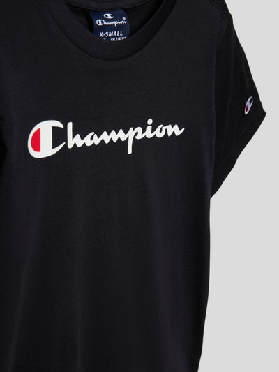 CHAMPION T-Shirt mit Label-Print Black 2