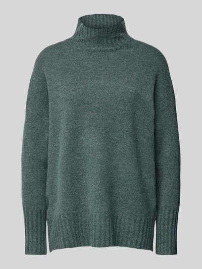 Only Gebreide pullover met opstaande kraag, model 'GABRIEL' Rietgroen - 2