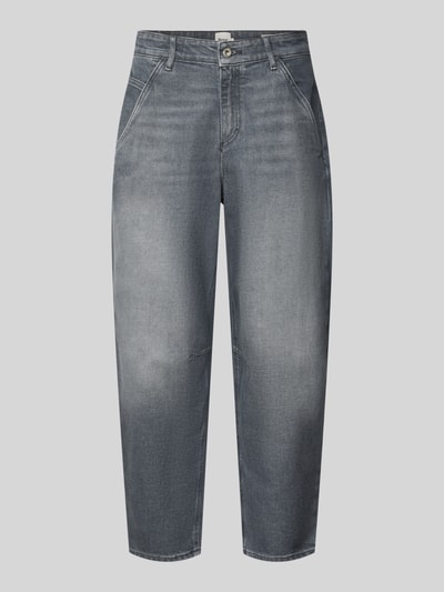 Produktfoto, Barrel Jeans aus Baumwoll-Mix Modell 'MEGAN S' von Brax, Damen Barrel Jeans, grauer Denim mit dezenten Waschungen und geradem Bein