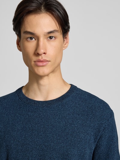 Tom Tailor Regular fit gebreide pullover van zuiver katoen Petrol - 3