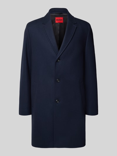 HUGO Regular Fit Mantel aus Woll-Mix Modell 'MALTE' Marine 2