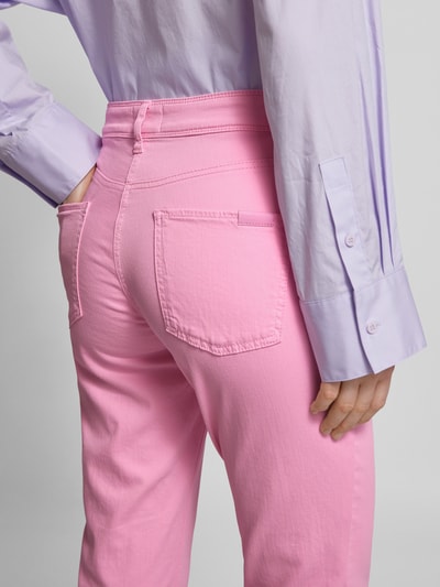 Cambio Regular Fit Jeans mit verkürzten Schnitt Pink 3
