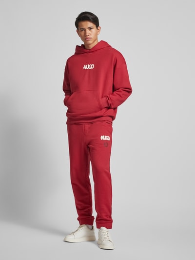 Hugo Blue Sweatpants met elastische band, model ‘Nimaytro’ Rood - 1