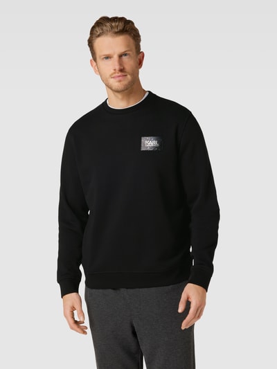 Karl Lagerfeld Sweatshirt mit Label-Patch Black 4