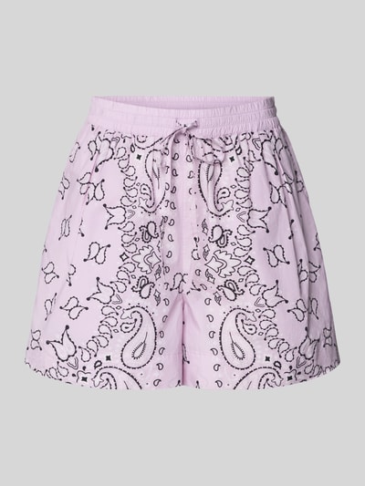 Essentiel Antwerp Szorty o luźnym kroju z nadrukiem z motywem model ‘HISSELS’ Różowy 2