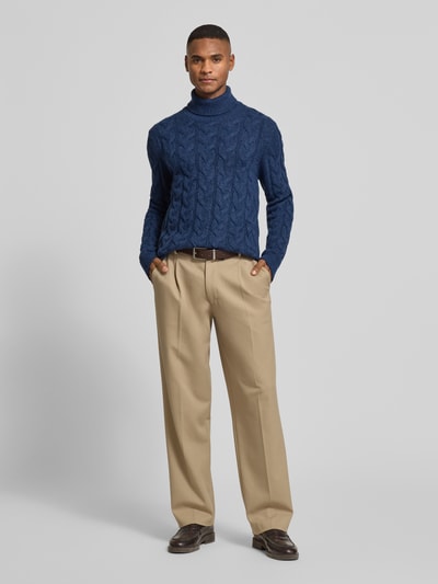 GRAN SASSO Sweter z dzianiny z golfem Jeansowy niebieski 1