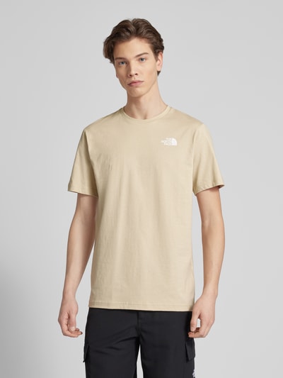 The North Face T-shirt met labelprint, model 'REDBOX' Beige - 4