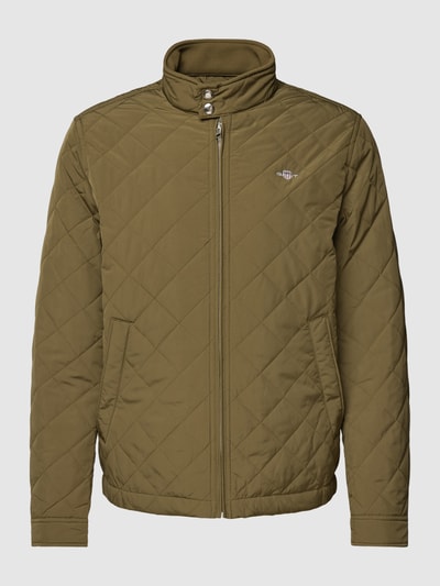 Gant Steppjacke mit Label-Stitching Modell 'WINDCHEATER' Oliv 2