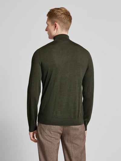 SELECTED HOMME Gebreide pullover van lanawol, model 'TRAY' Donkergroen - 5