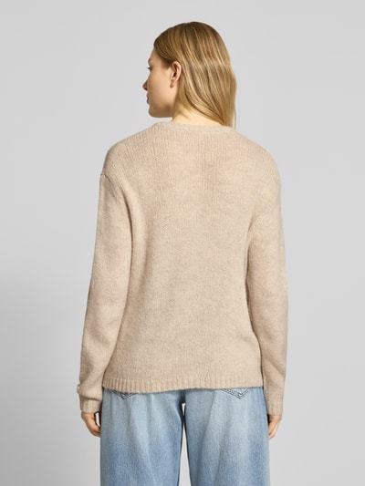 s.Oliver RED LABEL Regular fit gebreid jack van alpaca Beige - 5