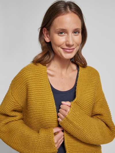 B.Young Strickcardigan mit offener Vorderseite Modell 'Otta' Dunkelgelb 3