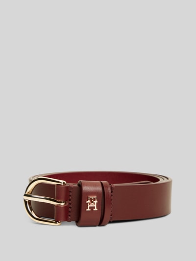 Tommy Hilfiger Riem van echt leer met logodetail Bordeaux - 2