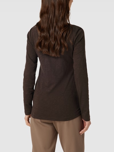 Marc O'Polo Longsleeve mit U-Boot-Ausschnitt Dunkelbraun 5