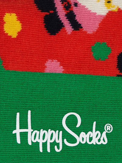 Happy Socks Skarpety we wzory na całej powierzchni Czerwony 2