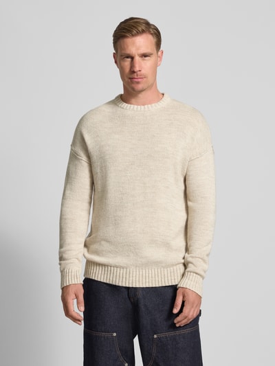 Drykorn Strickpullover mit überschnittenen Schultern Modell 'MALIO' Sand 4