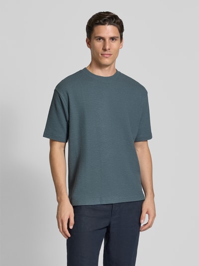 MCNEAL T-shirt met geribde ronde hals Petrol - 4