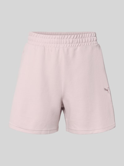 PUMA Loose Fit Sweatshorts aus Baumwoll-Mix Modell 'ESS ELEVATED' Rosa 2