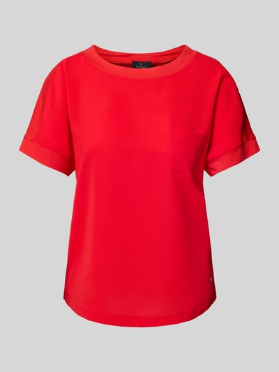 monari T-Shirt mit geripptem Rundhalsausschnitt Hellrot 2