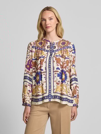 Bash Relaxed Fit Bluse mit Rundhalsausschnitt Modell 'VERONE' Ecru 4