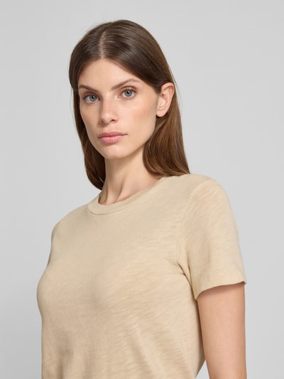 American Vintage T-shirt met ronde hals, model 'SONOMA' Zand - 3