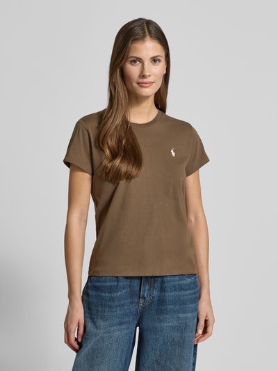 Polo Ralph Lauren T-Shirt mit Label-Stitching Dunkelbraun 4