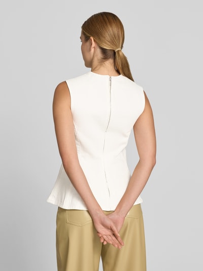 ROTATE Peplum Top in Denim-Optik Weiss 5