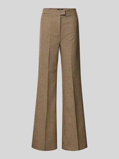 MANGO Flared Stoffhose mit Bundfalten Modell 'GINA' Mittelbraun 2