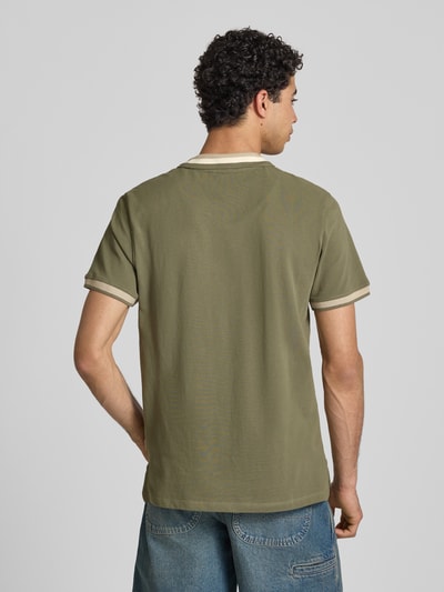 Blend Regular Fit Poloshirt mit Label-Stitching Modell 'EVO' Oliv 5