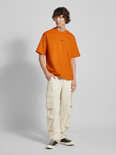 G-Star Raw T-Shirt mit Label-Print Orange 1