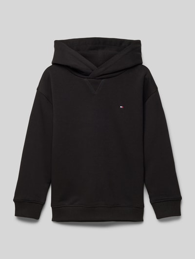 Tommy Hilfiger Teens Hoodie met logostitching, model 'TIMELESS' Zwart - 1