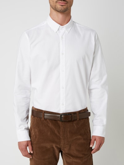 Matinique Regular fit zakelijk overhemd van Oxford, model 'Jude' Wit - 4