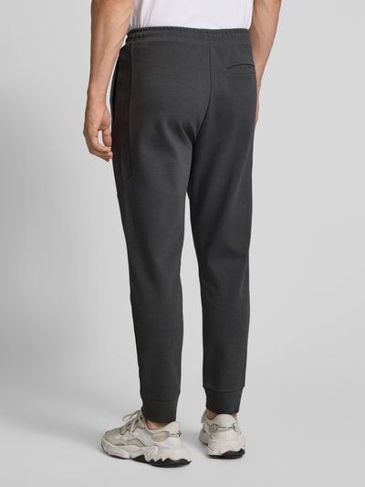 BOSS Green Regular fit joggingbroek van katoenmix  Donkergrijs - 5